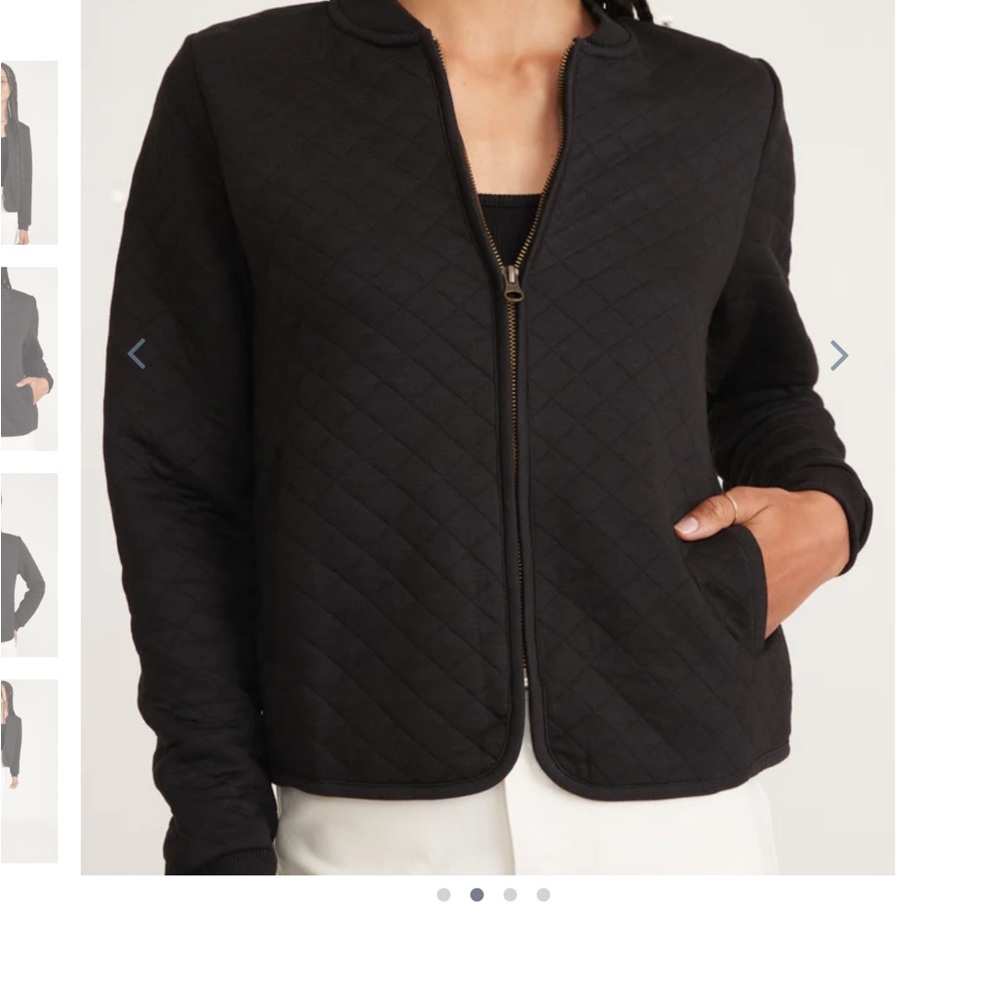 Corbet Quilted Bomber Jacket | Marine Layer Size Medium Black
